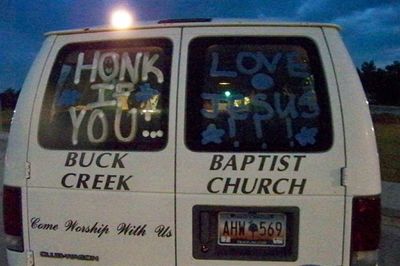 HONK if you love Jesus!
