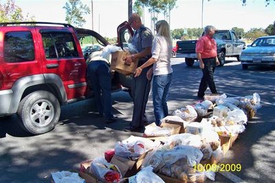 Loading the food
