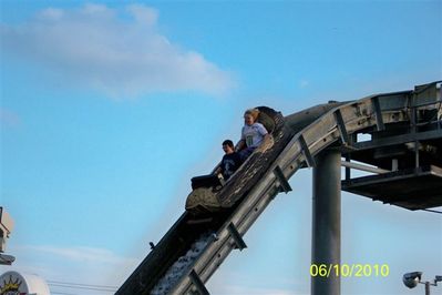Charlie & Alex riding the Log Flume
