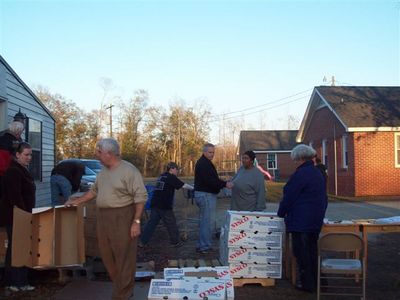Boxes of turkeys

