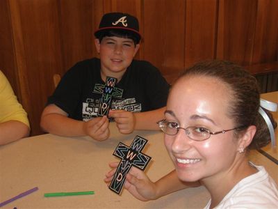 Eric & Jessica show off their crosses
